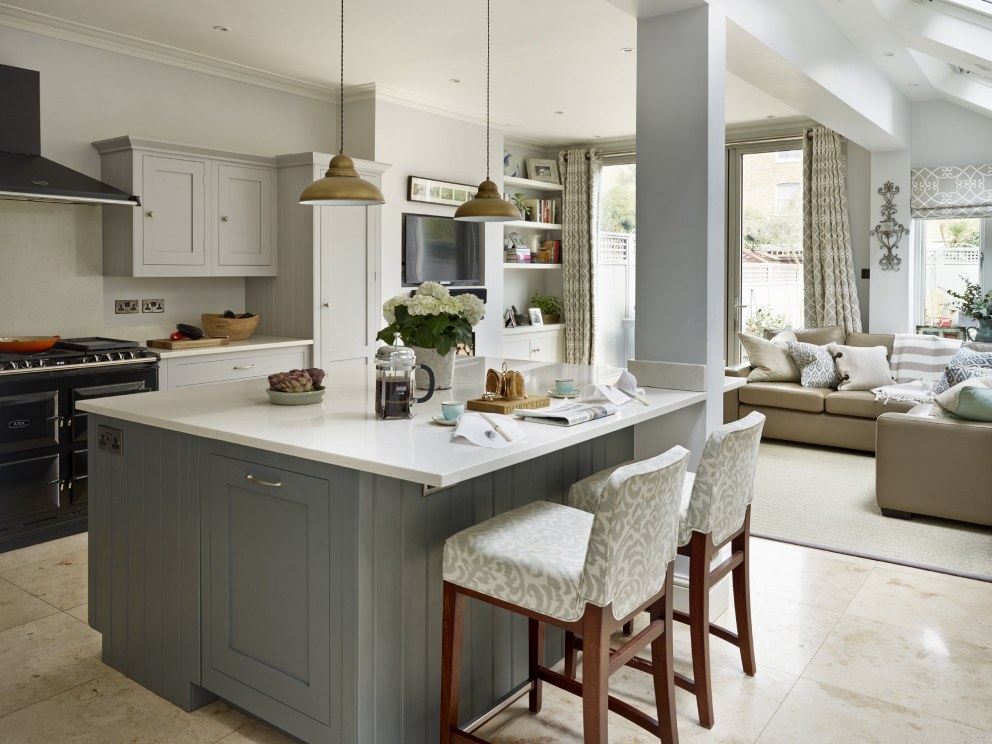 Barnes Town House | Kitchen-family room | Interior Designers